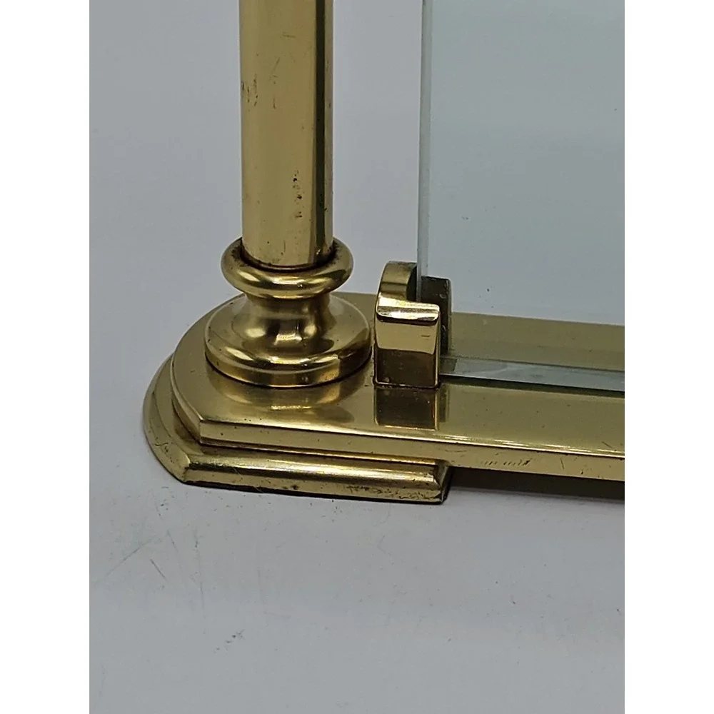 Seth Thomas Illusion Floating Roman Numerals Quartz Brass Desk Clock German Move